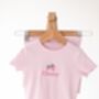 Personalised Embroidered Strawberry Ribbed T Shirt And Short Set, thumbnail 5 of 7