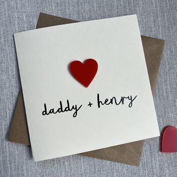 Daddy And Child's Name Father's Day Card, 6 of 6