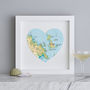 Personalised Location Australia Map Heart Print, thumbnail 7 of 10