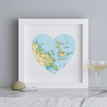 Personalised Location Australia Map Heart Print, 7 of 10