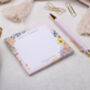 Pink Floral Memo Pad Block For Your Desk, thumbnail 6 of 6