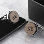 Monogrammed Round Cufflinks, thumbnail 8 of 12