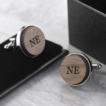 Monogrammed Round Cufflinks, 8 of 12