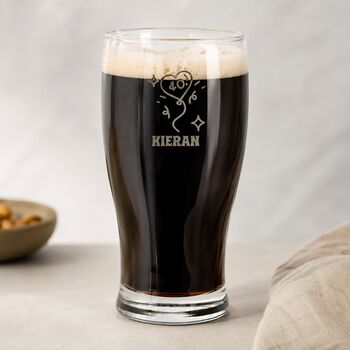 40th Birthday Pint Glass, 3 of 11