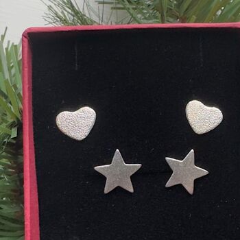Heart And Star Sparkly Studs, 4 of 6