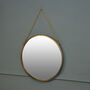 Hanging Wall Mirror Golden Finish Round, thumbnail 7 of 7