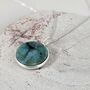 The Circle Emerald May Birthstone Necklace, Silver, thumbnail 7 of 8