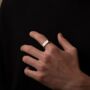 Personalised Silver Four Sided Family Band Ring, thumbnail 2 of 8