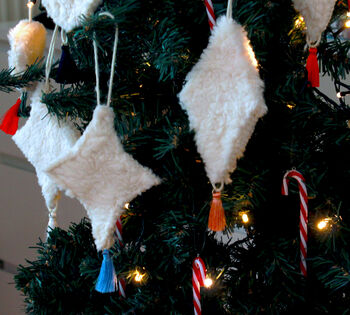 Scandi Fluffy Christmas Decorations, 7 of 7