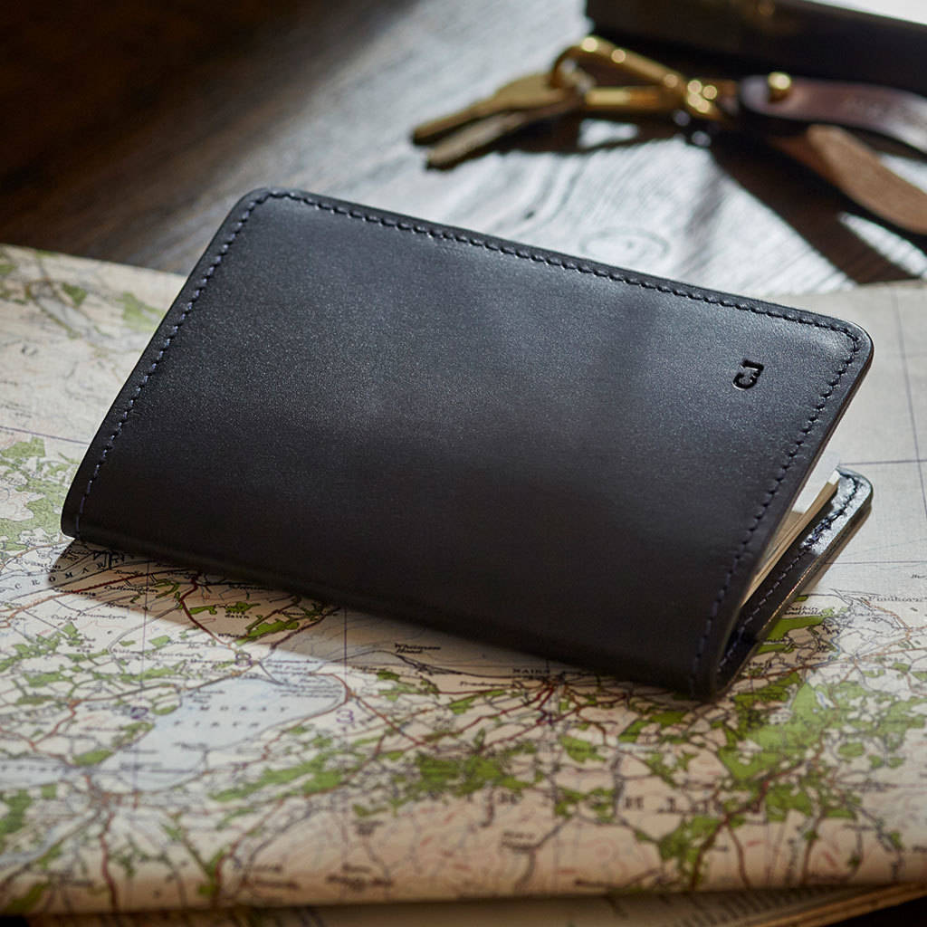 Personalised Leather Passport Holder By Man Gun Bear