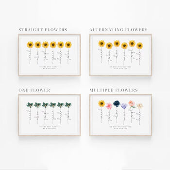 Personalised Flower Friendship Print Gift For Friend/Sister, 4 of 8