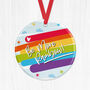 Personalised Rainbow Ceramic Ornament, thumbnail 3 of 5