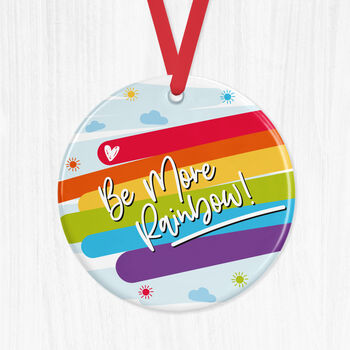 Personalised Rainbow Ceramic Ornament, 3 of 5