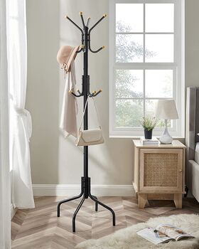 Coat Stand Metal Coat Rack With 12 Hooks Four Legs, 5 of 11