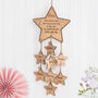 Family Star Wall Hanging With Up To Nine Names, thumbnail 1 of 3