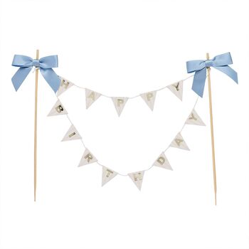 Rococo Bow Bunting Cake Topper, 3 of 3