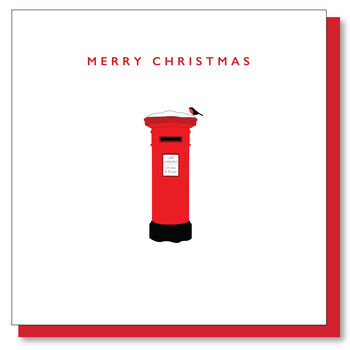 Pack Of Six 'Robin On Postbox' Christmas Cards, 5 of 5