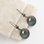 Antique Bronze And Turquoise Beaded Earrings, thumbnail 3 of 3