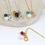 Personalised Birthstone Crystal And Charm Necklace, thumbnail 1 of 13