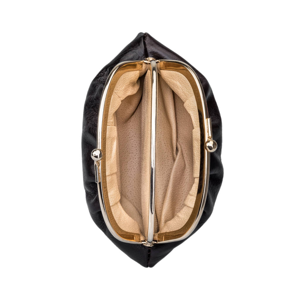 The Classic Ladies Leather Clasp Purse. 'the Sabina' By Maxwell Scott ...