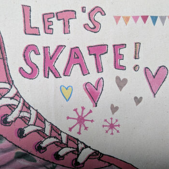 Personalised Love To Ice Skate Bag, 9 of 9