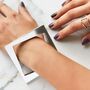 Geometric Square Chunky Sterling Silver Bangle, thumbnail 3 of 5
