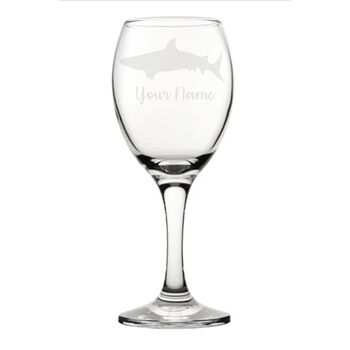 Personalised Shark Engraved Glass, 2 of 6