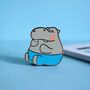 Hippo Enamel Pin | Cute Pin Badges, thumbnail 4 of 7