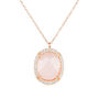 Beatrice Oval Gemstone Necklace Rose Gold Plated Silver, thumbnail 9 of 12
