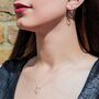Sterling Silver Heart Frame Drop Earrings, thumbnail 3 of 9