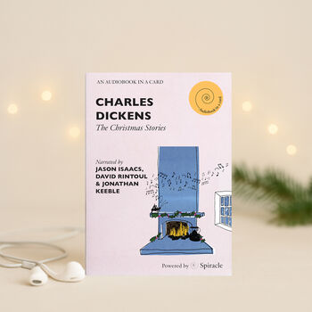 Charles Dickens Christmas Stories Audiobook Card Christmas Gift, 3 of 10