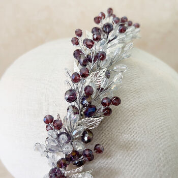 Purple And Silver Crystal Headband, 4 of 5