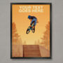 Personalised Sunset Mountain Bike Poster, thumbnail 1 of 7