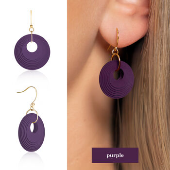 Layered Circular Earrings | Six Colours Available, 5 of 9