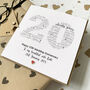 Personalised 20th Anniversary Card With China Heart, thumbnail 1 of 3