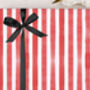 Valentine Wrapping Paper With Red Stripe Pattern, Three Sheet Pack, thumbnail 1 of 3