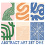 Set Of Six Abstract Art Themed Prints Bundle, thumbnail 5 of 10