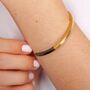 Polished Bar Bangle In Silver, Gold Or Rose Gold, thumbnail 7 of 8