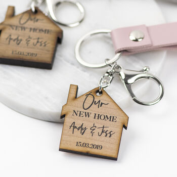 New Home Single Keyring In Dusky Pink, 3 of 6