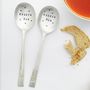 Personalised Silver Plated Vintage Soup Spoon, thumbnail 2 of 4