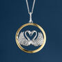 Sterling Silver Swan Necklace, thumbnail 1 of 9