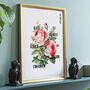 Personalised Rose Family Tree Unframed Print, thumbnail 1 of 3