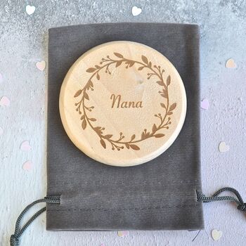 Personalised Floral Compact Mirror Mothers Day Gift, 3 of 3