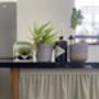 Green Stripes Hook And Loop Sink Skirt, Bespoke Under Cabinet Curtain, thumbnail 7 of 7