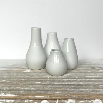 Porcelain Mini Vases Set Of Four, 2 of 3