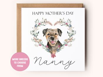 Floral Heart Dog Mother's Day Card, 2 of 6