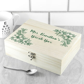 Personalised Floral Teacher's Tea Break Box, 3 of 7
