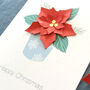 Personalised Happy Christmas 3D Poinsettia Card, thumbnail 2 of 7