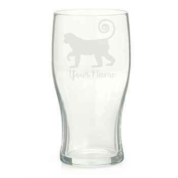 Personalised Monkey Engraved Glass, 4 of 6