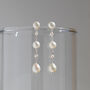 Sterling Silver Pearl Drop Earrings, thumbnail 3 of 9